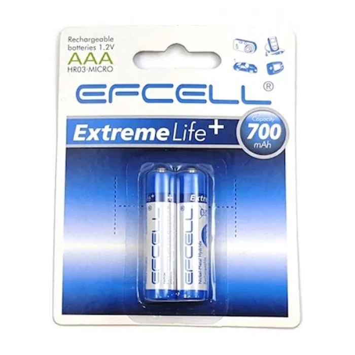 Elektronik Atış Kulaklığı Pili Şarjlı 2 Adet 700 Mah Efcell,Pil 700 Mah Şarj Edilebilir Aaa 1.2V Nı-Mh 1li Ince Kalem Pil Efcell HR03-MICRO