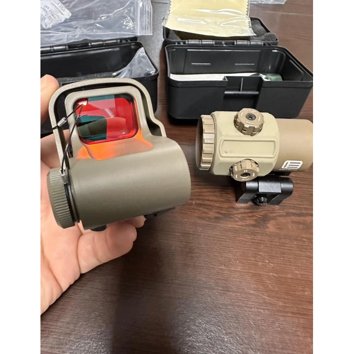 Eotech 558 Reddot ve Eotech 3x Magnifier Holografig Nişangâh, (12-20 Kalibre ve Askeri Tüfekler için Özel üretim)ATEŞLİ SİLAH İÇİN OLAN MODELİ