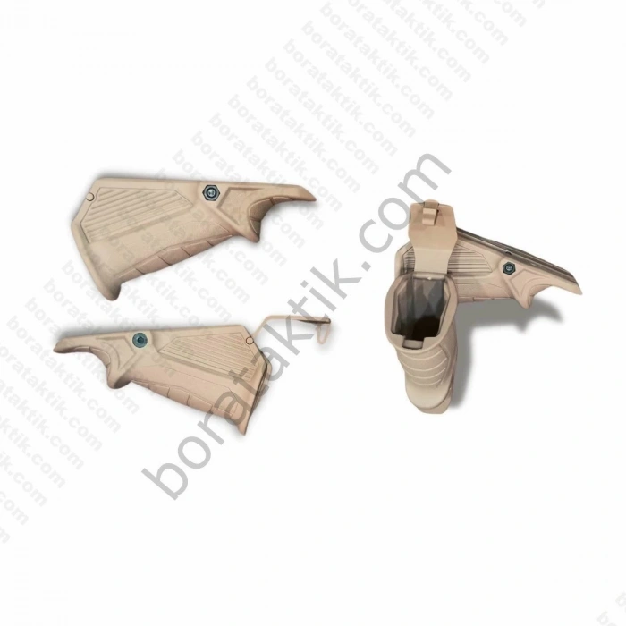 Ergonomik Üçgen Tutamak Plastik Taktikal Çöl Rengi 22mm