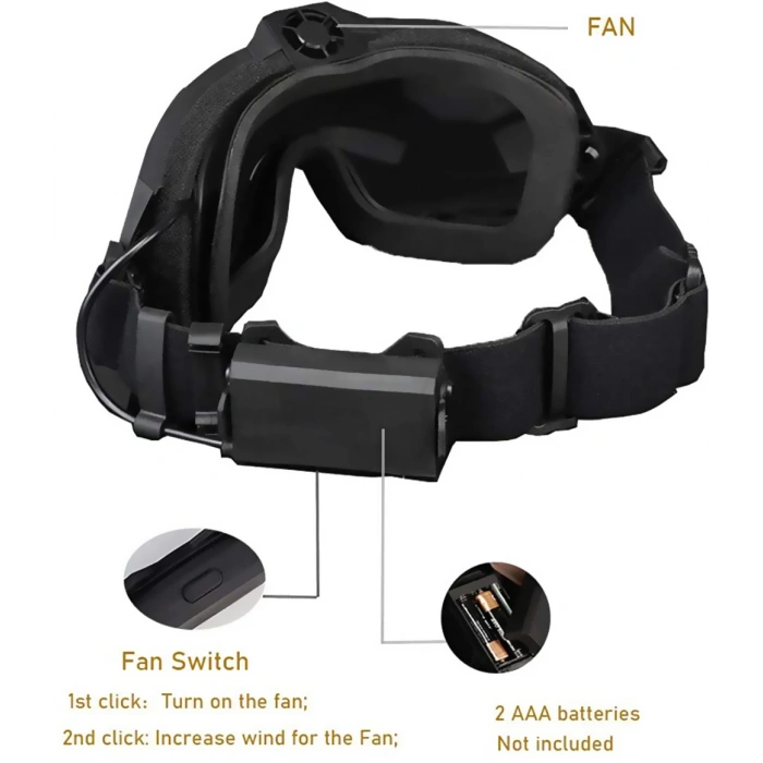 FMA Airsoft Regülatörlü Gözlük Fanlı Güncellenmiş Sürüm Anti Sis Taktik Gözlük Airsoft Paintball Güvenlik Göz Koruma Gözlükleri 3 Lens Askeri Koruyucu Balistik Taktik Polarize Gözlük