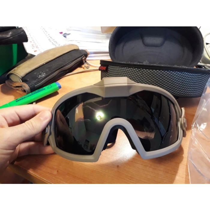 FMA Airsoft Regülatörlü Gözlük Fanlı Güncellenmiş Sürüm Anti Sis Taktik Gözlük Airsoft Paintball Güvenlik Göz Koruma Gözlükleri 3 Lens Askeri Koruyucu Balistik Taktik Polarize Gözlük