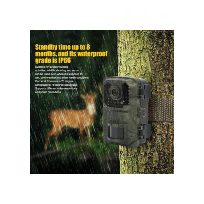 Fotokapan Kamera 4k Gece Görüşlü 2 Inç Tft Ekran Su Geçirmez