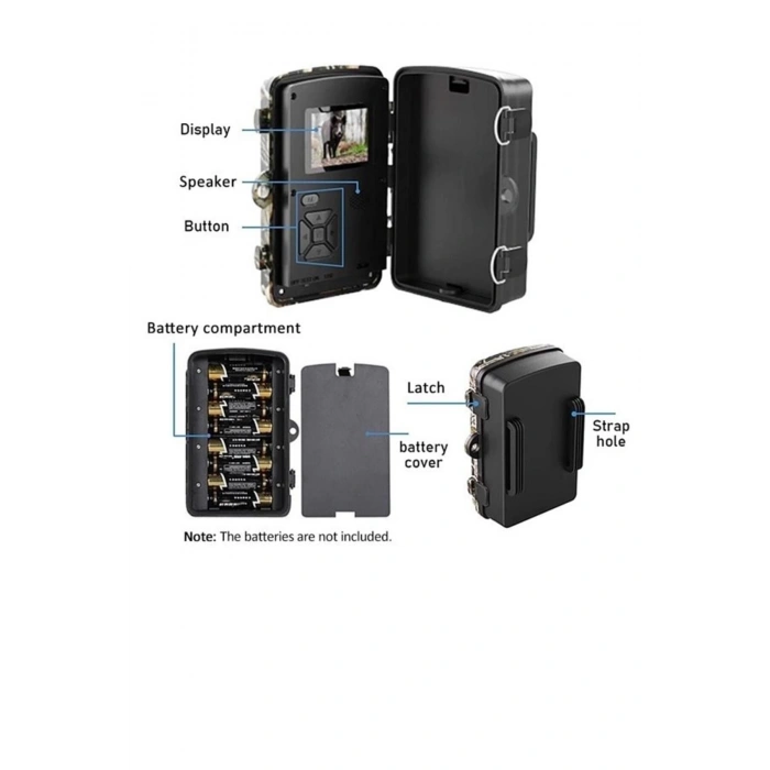 Fotokapan Kamera 16mp Full Hd 1080p Gece Görüşlü 2 Inç Lcd Ekran Su Geçirmez