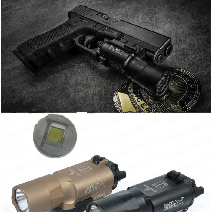 Surefire X300 METAL TAKTİK TABANCA TÜFEK FENERİ 500 LÜMEN