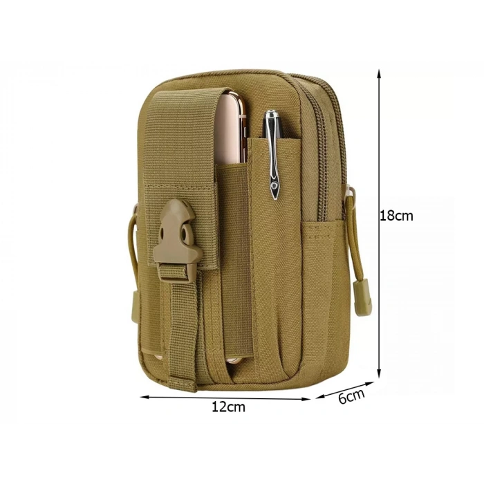 Göğüs CEBİ Fermuarlı ,Göğüs Çantası Fermuarlı, Molle Bag,Military tactical molle belt pouch