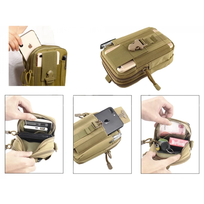 Göğüs CEBİ Fermuarlı ,Göğüs Çantası Fermuarlı, Molle Bag,Military tactical molle belt pouch