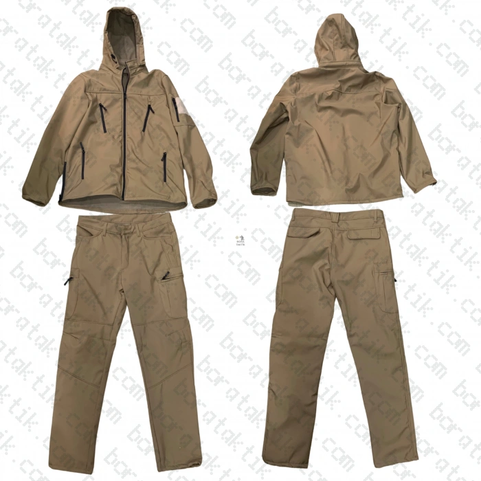 Goratex Soğuk İklim Softshell Mont Pantolon Çöl