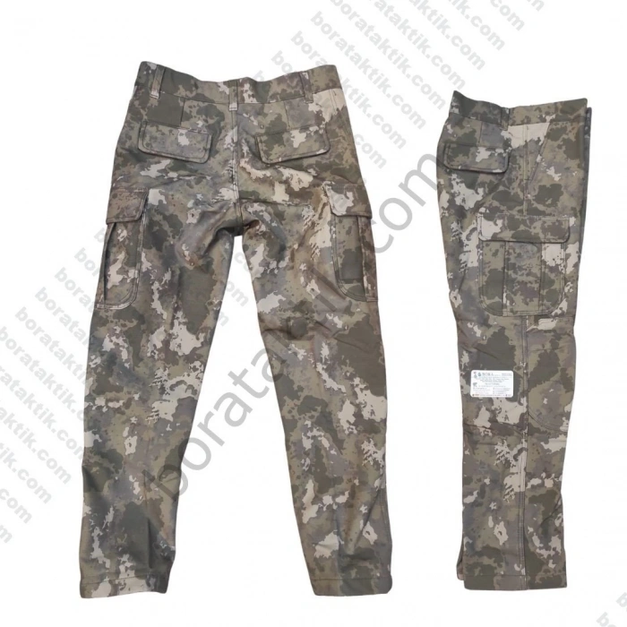 TSK KARACI Goratex Soğuk İklim Piyade Kamuflaj Softshell Pantolon