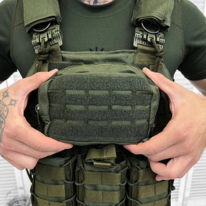 Haki QR Hücum Yeleği Kurtulmalı Quick Release HK33 Mpt76 MPT55 Ak47 (Plakalıklı)