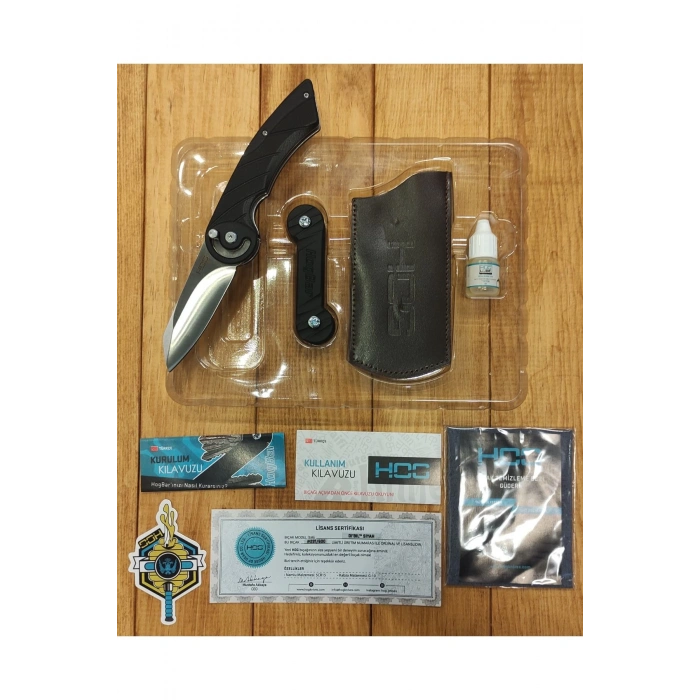 HOG DEVAN ÇAKI + ANAHTARLIK + KILIF EDC LİSANSLI SET (SİYAH-MAVİ-GRİ)