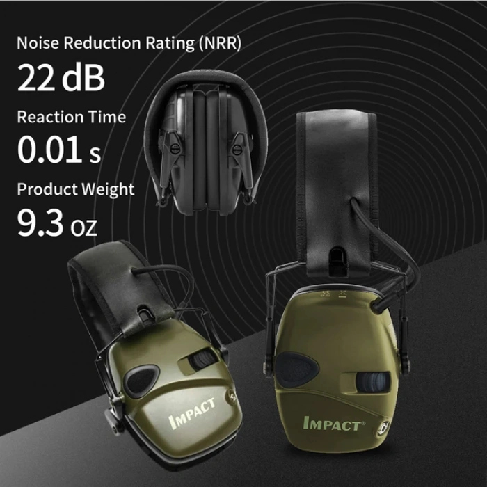 Howard Leight by Honeywell Impact Sport Sound ORJİNAL (Kask için Elektronik Atış Kulaklığı),İmpact Elektronik Atış Kulaklığı, Gürültü Kulaklığı