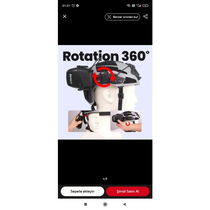 Howard Leight by Honeywell Impact Sport Sound ORJİNAL (Kask için Elektronik Atış Kulaklığı),İmpact Elektronik Atış Kulaklığı, Gürültü Kulaklığı