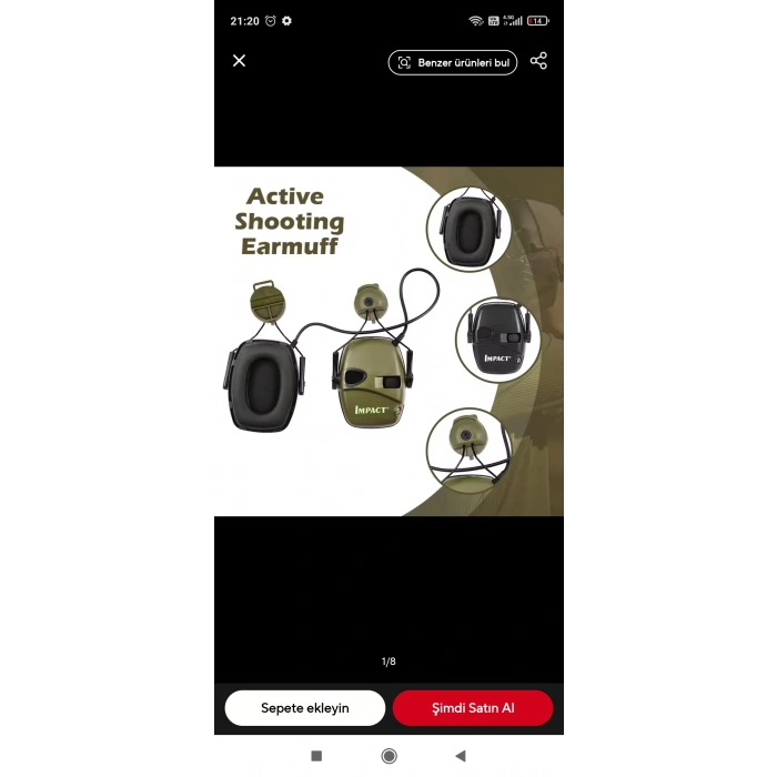 Howard Leight by Honeywell Impact Sport Sound ORJİNAL (Kask için Elektronik Atış Kulaklığı),İmpact Elektronik Atış Kulaklığı, Gürültü Kulaklığı