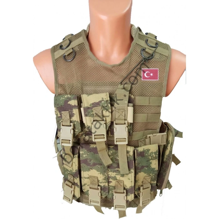 Hücum Yeleği Çöl Kamuflaji Yeni Tip Hk33 (Plakalıklı)