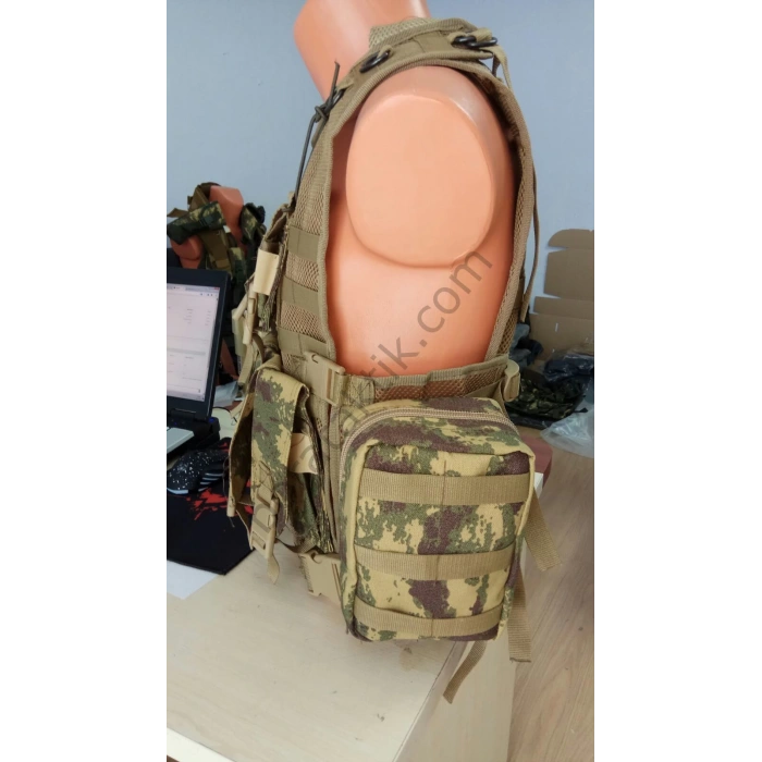 Hücum Yeleği Çöl Kamuflaji Yeni Tip Hk33 (Plakalıklı)