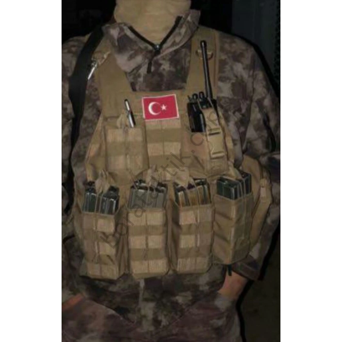 Hücum Yeleği Çölrengi Göbek Üstü HK33 -G3 (Plakalıklı)