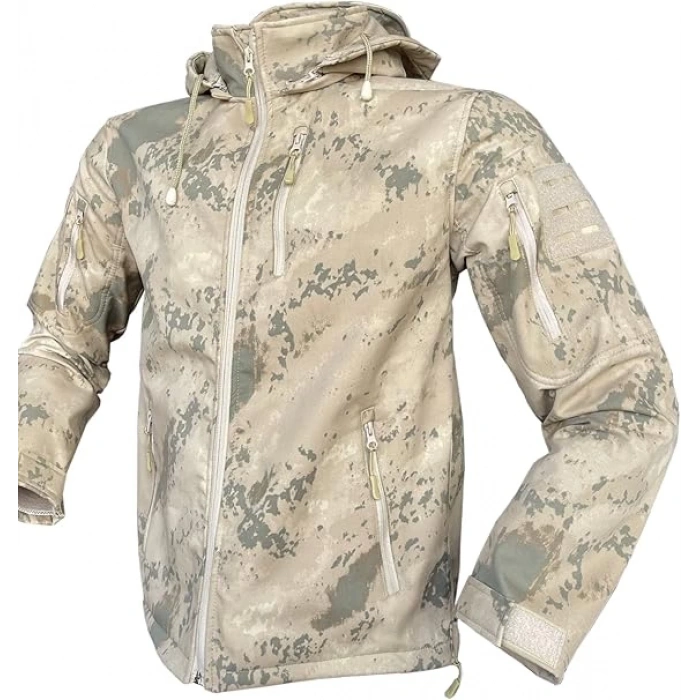 Jandarma Kamuflaj Softshell Mont Kışlık