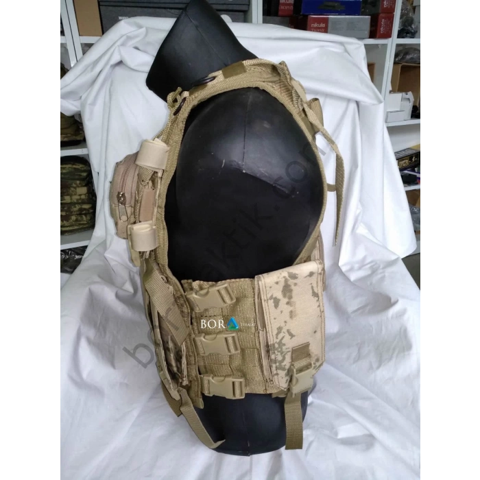 Jandarma YeniTip HK G3 Hücum Yeleği 5li Göğüs Çantalı (Plakalıklı)