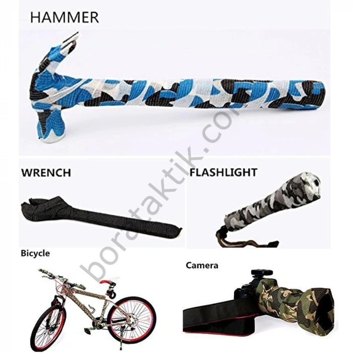 Kamuflaj Bant 5m Likralı