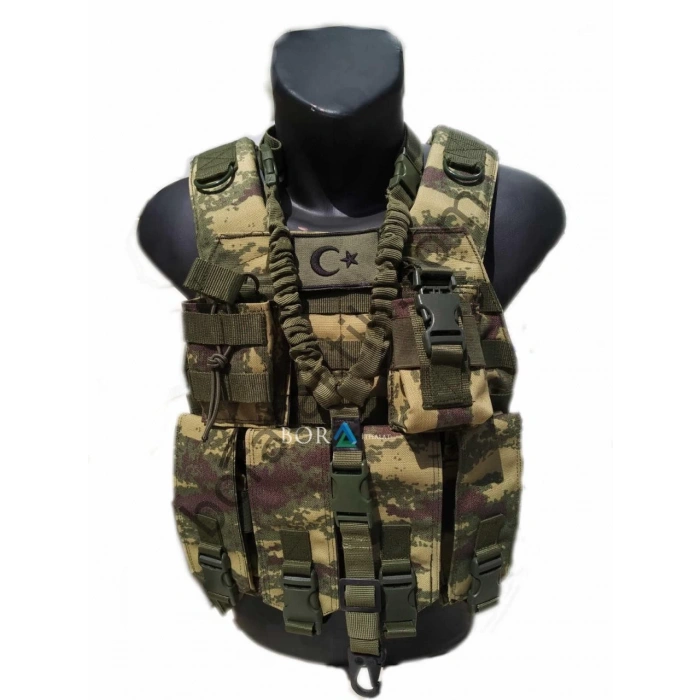 Kapaklı Cepli Hücum Yeleği Göbek Üstü Hk33, G3, MPT76