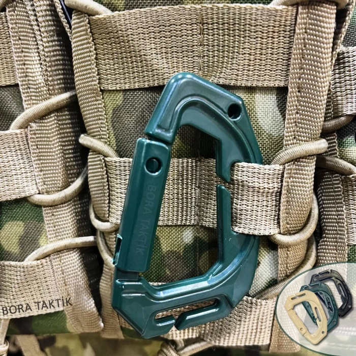 Karabina Kanca Plastik Çanta Hücum Yeleği 3 Renk