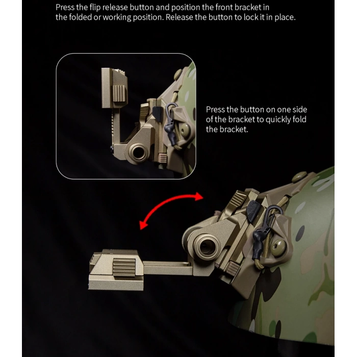 TV/BIN3 Çift Tüplü Binoküler Gece Görüş Gözlüğü Bağlantı Aparatı metal,Kask Gece Görüş Bağlantı Aparatı Metal