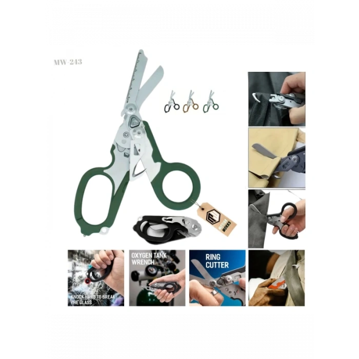 Katlanır Medikal Süper Kesici Makas Multitool Taktik Çok Fonksiyonlu Outdoor Askeri Av Tipi