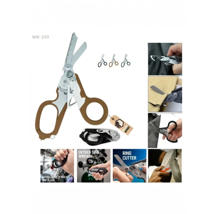 Katlanır Medikal Süper Kesici Makas Multitool Taktik Çok Fonksiyonlu Outdoor Askeri Av Tipi