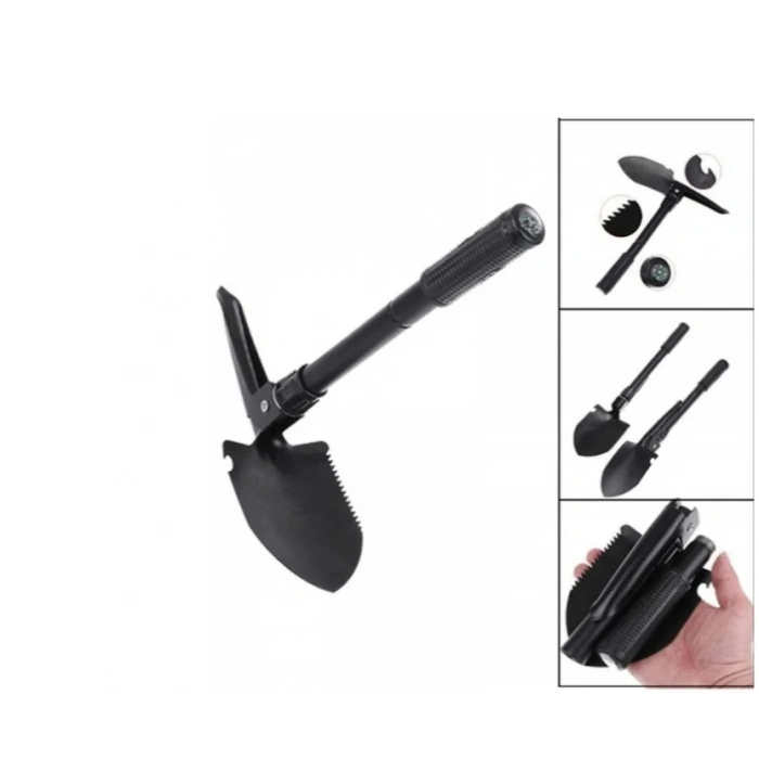 Katlanır Portatif Kazma Kürek Seti Çok Fonksiyonlu