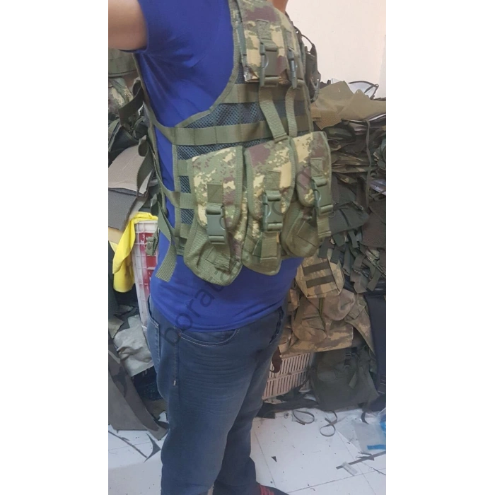 Keleş Hücum Yeleği 6 Lı Fileli Fermuarlı (Plakalıklı)