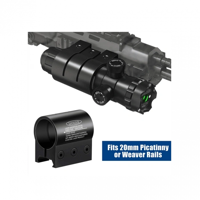 Kırmızı Tüfek Lazeri Şarjlı Kablolu,Ayarlanabilir Namluya Monte Edilebilir Tüfek Lazeri