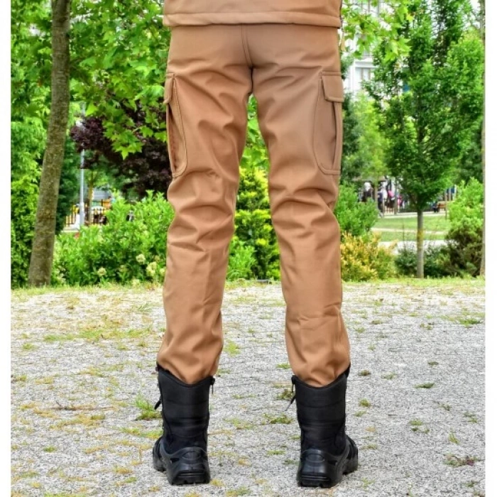 KIŞLIK Mont Pantolon TAKIM ,İçi Polar Tan Rengi