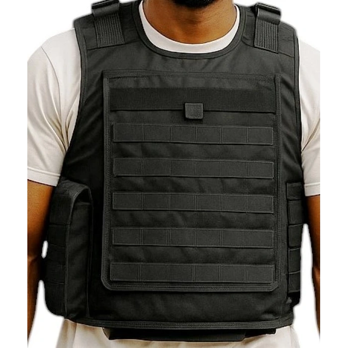 KURŞUN Geçirmez Özel Güvenlik Yeleği Siyah ,Şarjörlüklü BALİSTİK YELEK SEVİYE 3a Model3