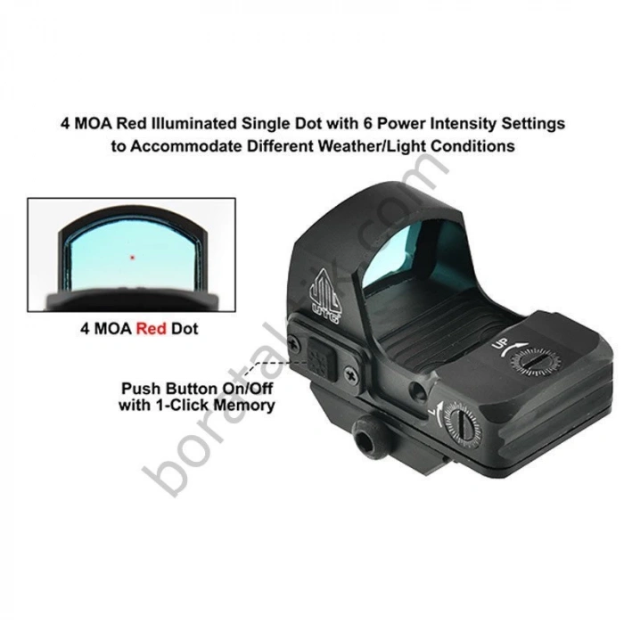 Leapers UTG UNLEASH THE GLOW REFLEX TABANCA MICRO RED 4 DOT