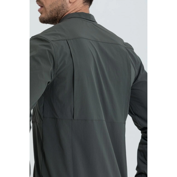 Likralı Olimpos TAKTİK KORUMA GÖMLEĞİ Outdoor Gömlek Cascades Explorer Haki