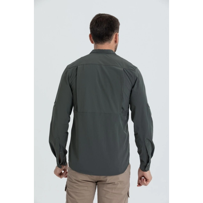 Likralı Olimpos TAKTİK KORUMA GÖMLEĞİ Outdoor Gömlek Cascades Explorer Haki