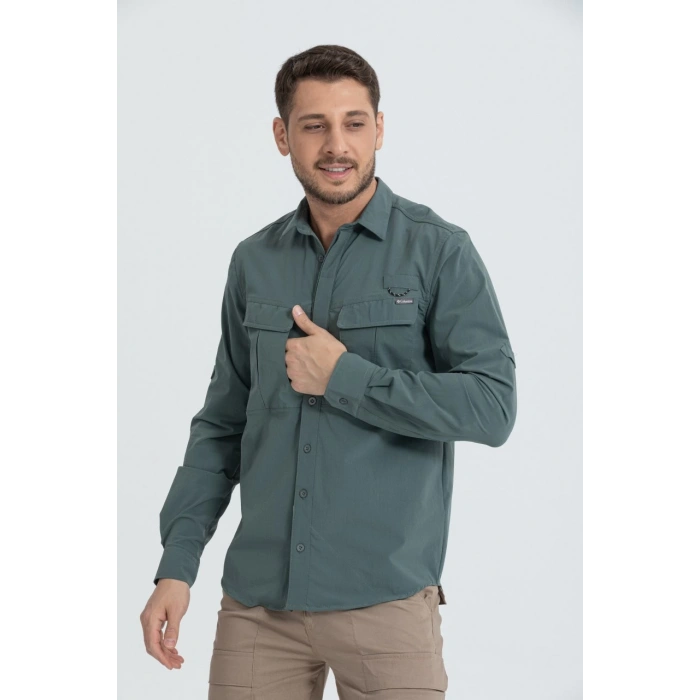 Likralı Olimpos TAKTİK KORUMA GÖMLEĞİ Outdoor Gömlek Cascades Explorer Nil yeşili