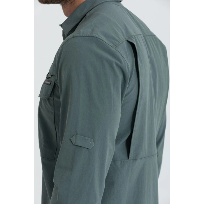 Likralı Olimpos TAKTİK KORUMA GÖMLEĞİ Outdoor Gömlek Cascades Explorer Nil yeşili