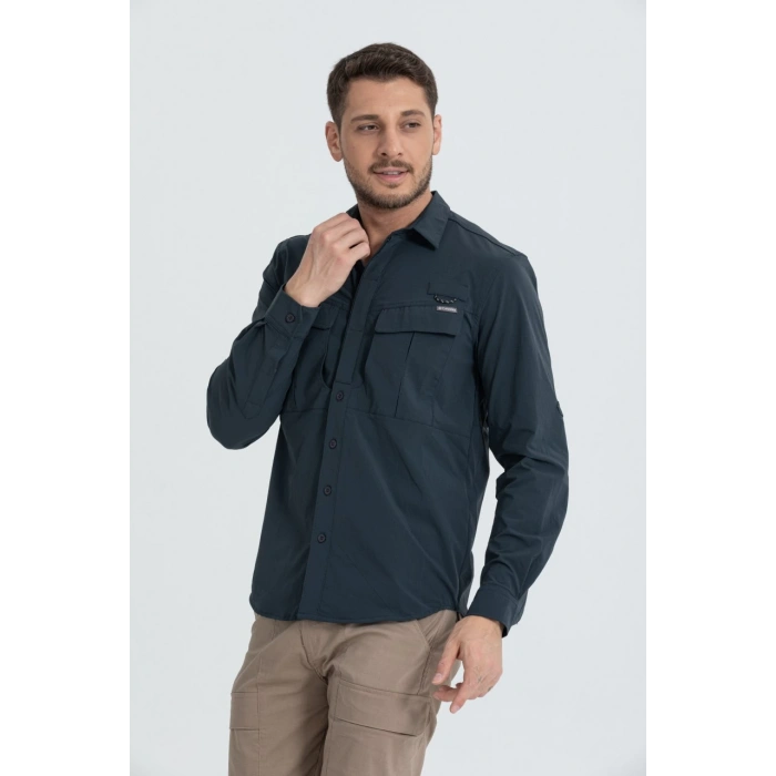 Likralı Olimpos TAKTİK KORUMA GÖMLEĞİ Outdoor Gömlek Cascades Explorer Füme