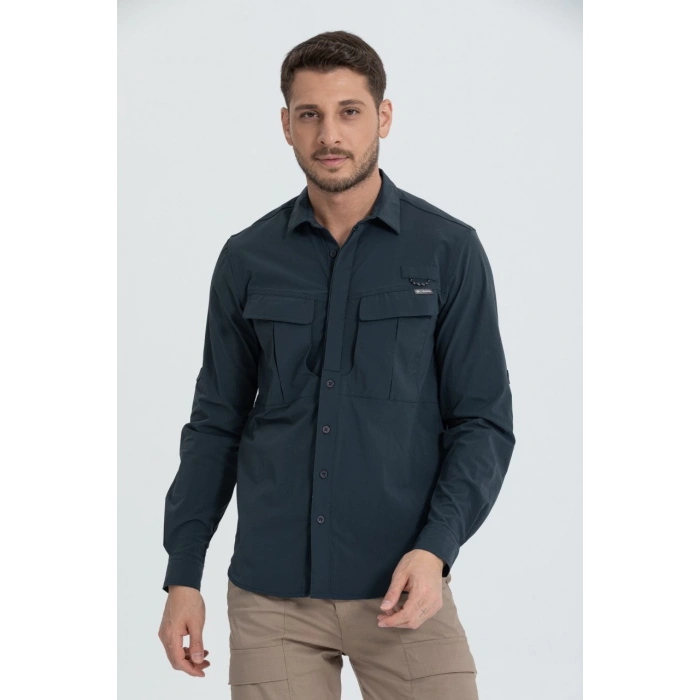 Likralı Olimpos TAKTİK KORUMA GÖMLEĞİ Outdoor Gömlek Cascades Explorer Füme