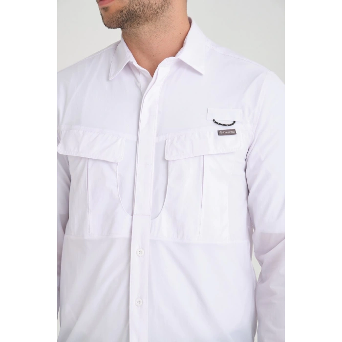 Likralı Olimpos TAKTİK KORUMA GÖMLEĞİ Outdoor Gömlek Cascades Explorer Beyaz