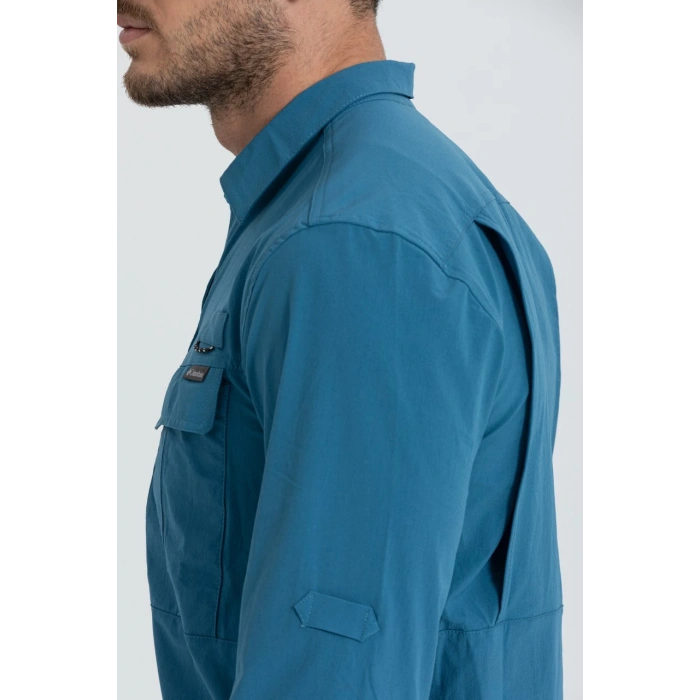 Likralı Olimpos TAKTİK KORUMA GÖMLEĞİ Outdoor Gömlek Cascades Explorer Turkuaz