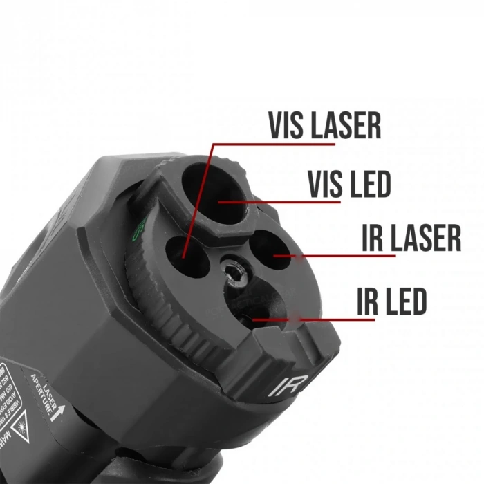 MAWL-C1+ Metal KASA -FENER YEŞİL LAZER -VIS LED/VIS LAZER/IR LAZER/IR LED Lazer İşaretleyici Airsoft