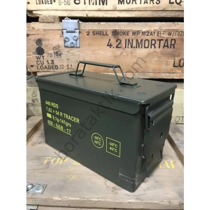 Mermi Sandığı Metal Muhimmat Kutusu