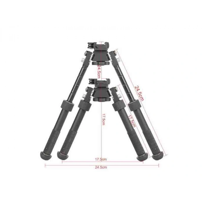 Metal Atlas Bipod 360 Derece Dönebilir Teleskopik Hareketli Çatal Ayak-ORJİNAL ASKERİ ÜRÜN