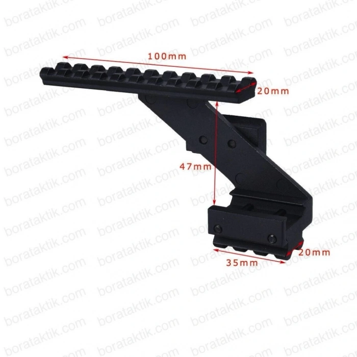 Glock İçin Metal Giydirme Ray 22mm,