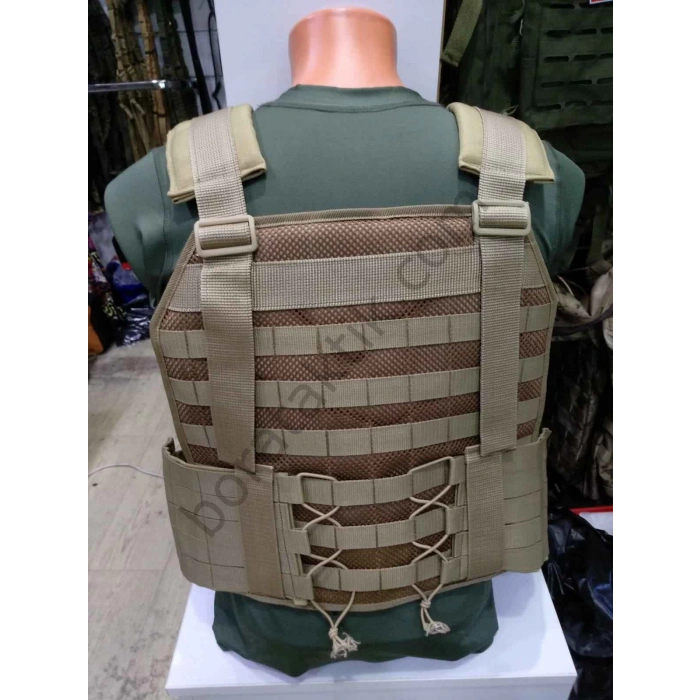 MPT-HK-G3 Çöl Sarı Hücum Yeleği Fileli (Plakalıklı) Yeni