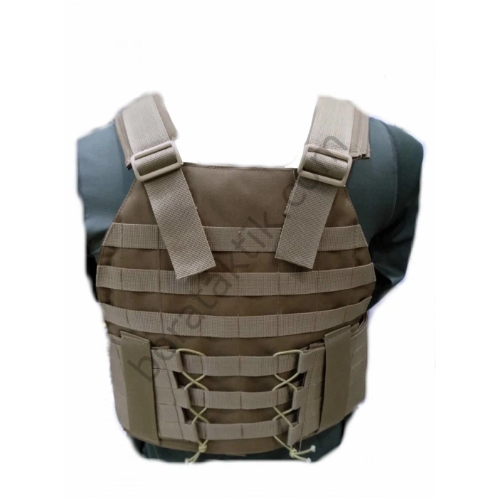 MPT76 MPT55 Hücum Yeleği Çölrengi Göbek Üstü (Plakalıklı)