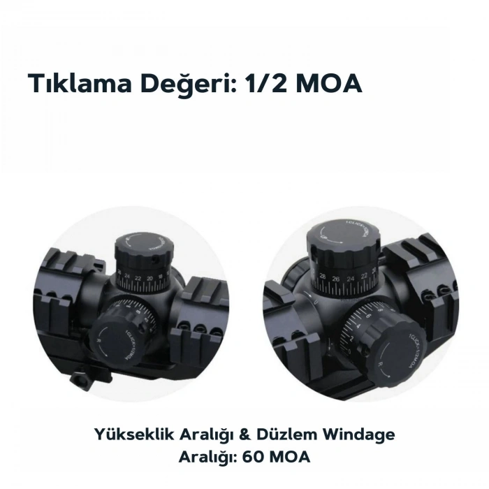 MUSTANG GENII 1-4X24 FFP Tüfek Dürbünü