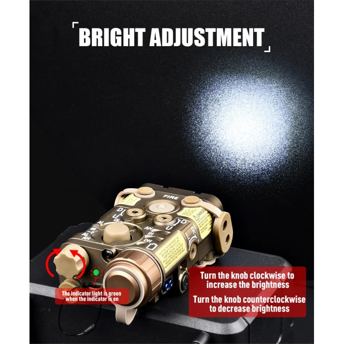 NGAL -Metal Kasa LAZERLİ FENER + M600C TÜFEK FENERİ IR YEŞİL LAZER Airsoft SET